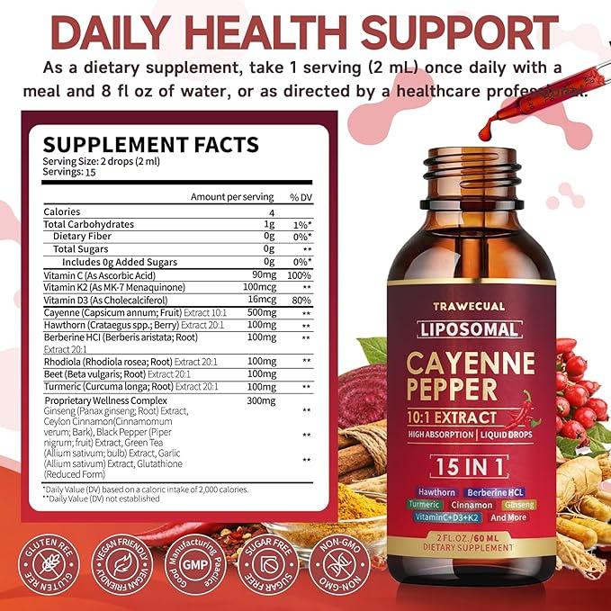 Cayenne Pepper Liquid Drops