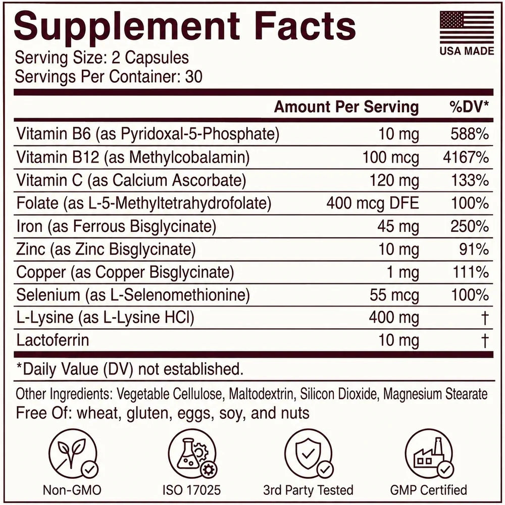 Ferritin Complex Supplement for Iron and Energy Support