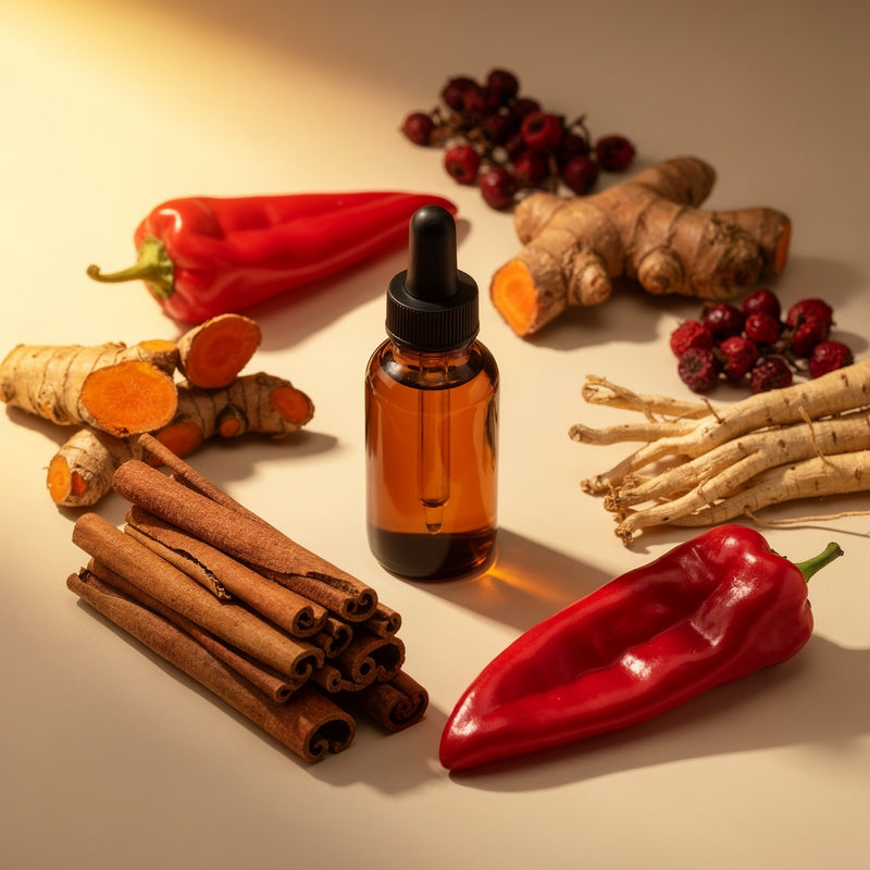 Warming botanicals, in a single daily drop