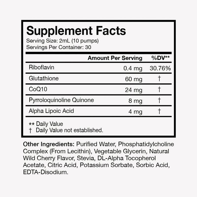 Liposomal Glutathione Spray - with Alpha Lipoic Acid & CoQ10, 120 ml