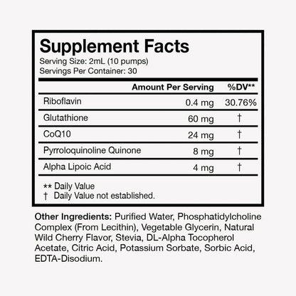Liposomal Glutathione Spray - with Alpha Lipoic Acid & CoQ10, 120 ml