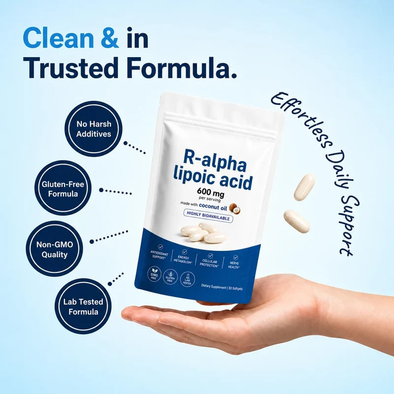 R-Alpha Lipoic Acid Softgels - One Daily Softgel, R-Isomer Only