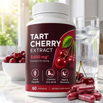 Tart Cherry Extract - 3,600 mg Cold-Processed, Joint Comfort & Recovery