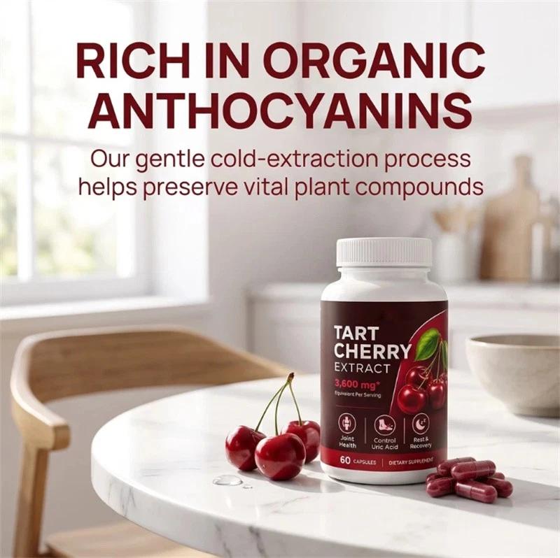 Tart Cherry Extract - 3,600 mg Cold-Processed, Joint Comfort & Recovery